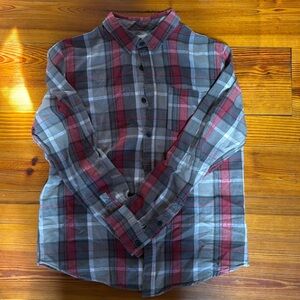 Plaid flannel button down shirt